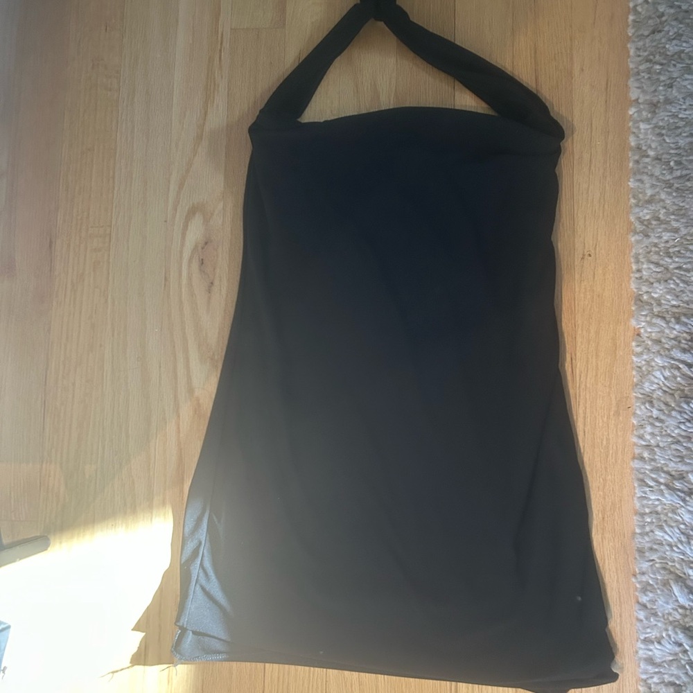 Elegant Black Halter Kids Dress